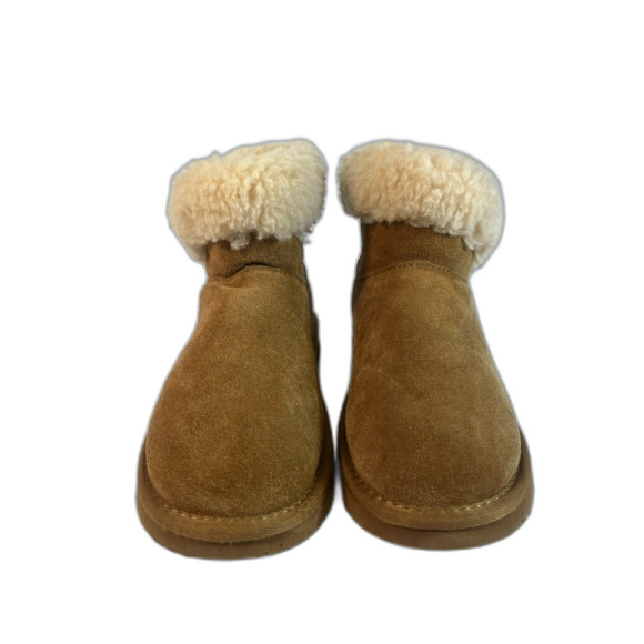 BEAR PAW Olivia Suede Bootie Faux Fur Lined Women 8 Shearling Cabincore READ - Picture 4 of 7